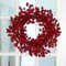 6PC All-Season 22" Vibrant Red Large Christmas Hawthorn Berry Wreath - Realistic Berries for Valentine's Day & Front Door Accents - Indoor/Outdoor Xmas Elegance for Home & Office Decor